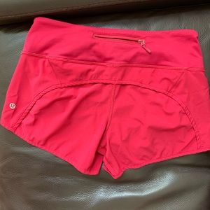 Cranberry colored lululemon shorts